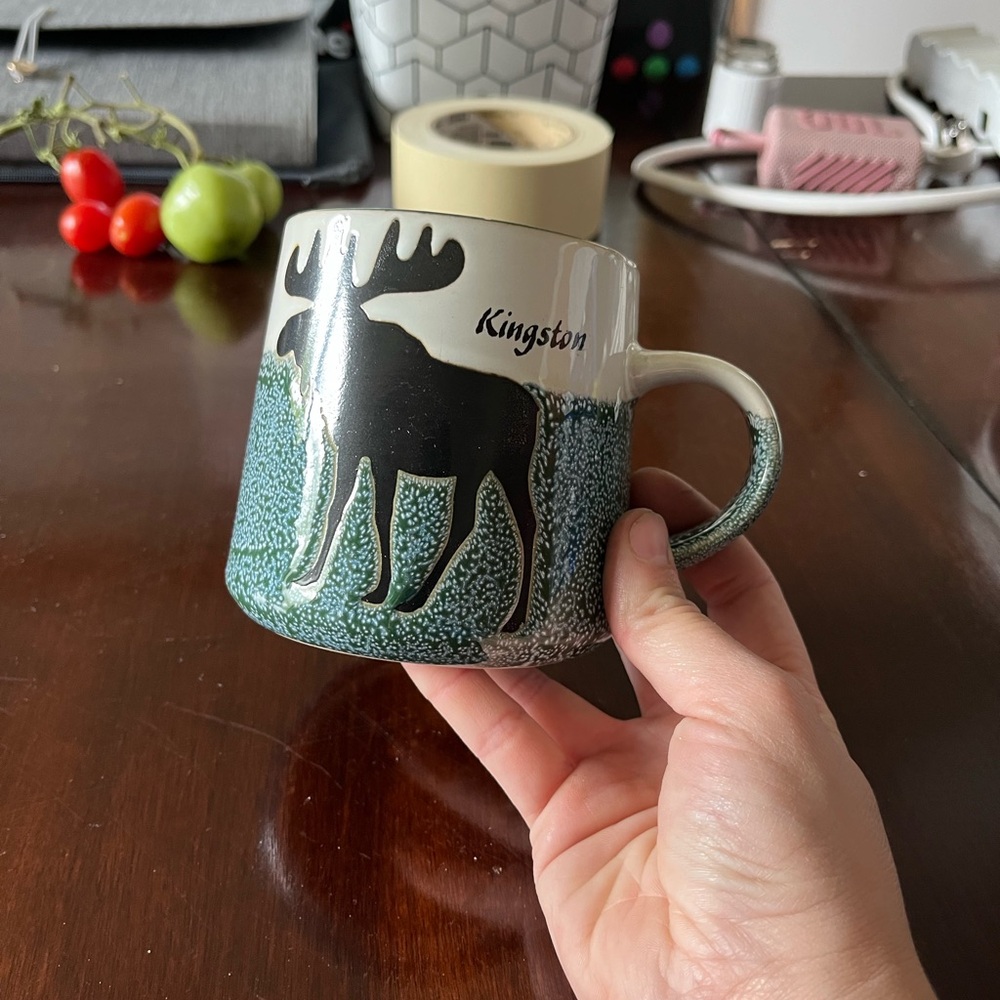 Kingston Black and Green Moose Mug